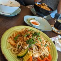 Udon Nudeln mit veganen Garnelen at Chay Viet Tadilen Restaurant in Wurzburg