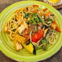 Noodles with tofu at Chay Viet Tadilen Restaurant in Wurzburg