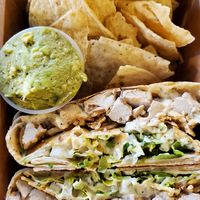 With chips and guac at Leguminati Vegan Eatery in Orlando