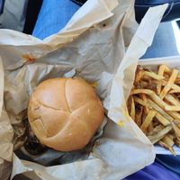 Impossible burger and fries at Chef Toddzilla in Roswell