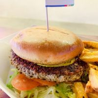 Vegan impossible burger at Chef Toddzilla in Roswell