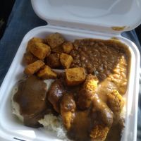 Smothered southern chicken at Binge Kitchen in San Antonio