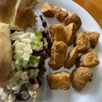 Chopped BBQ sliders  at Binge Kitchen in San Antonio