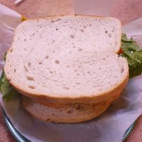vegan chick'n sandwich (hold the nonvegan croissant) at 118 Cafe in Simi Valley