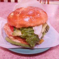 Vegan Chicken Croissant Sandwich at 118 Cafe in Simi Valley