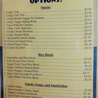 Vegan/Vegetarian Food Menu at 118 Cafe in Simi Valley