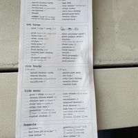 Menu   at Bartaco in Raleigh