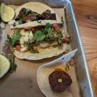 Forgot to take picture before I ate half the falafel taco at Bartaco in Raleigh