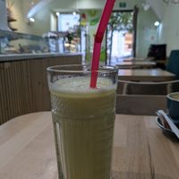 Pineapple smoothie at Naturo Healthy Food in Sibiu