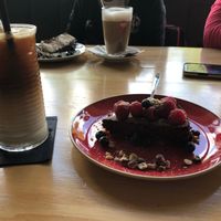 The vegan chocolate cake  at Strh Cafe & Gallery in Zakopane