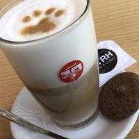 Latte with SoyMilk  at Strh Cafe & Gallery in Zakopane