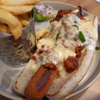 Chili cheeze dog at The Sinful Vegan in Jersey