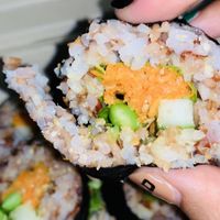 Vegan sushi rolls at Suika in Ungasan