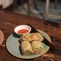 Vegan springrolls at Suika in Ungasan