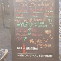 Menu at Veggie Liebe in Freiburg