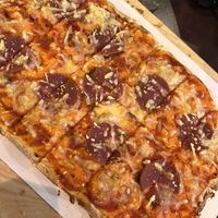 Pinsa Salami   at Veggie Liebe in Freiburg