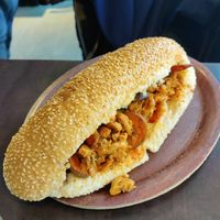 Vegan puccia at Veggie Liebe in Freiburg