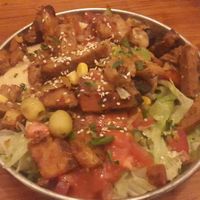 Saitan Hummus Süßkartoffel. Sehr sehr gut! Fein gemacht! at Veggie Liebe in Freiburg