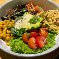 Warm bowl - great flavours!  at Vegan Cafe in Dnipropetrovsk