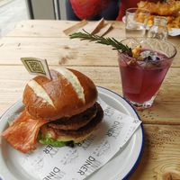 Bacon burger and piers morgan's tears at Unity Diner in East London