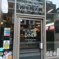 Outside at Unity Diner in East London