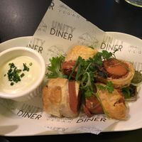 Pigs in Blankets at Unity Diner in East London