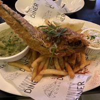 Tofish and chips  at Unity Diner in East London