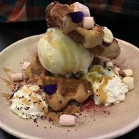 Waffles   at Unity Diner in East London