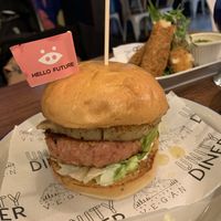 Gammon, egg & pineapple burger  at Unity Diner in East London