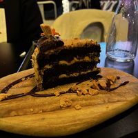 Salted caramel cake  at Unity Diner in East London
