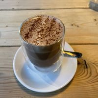 Peanut butter hot chocolate  at Unity Diner in East London