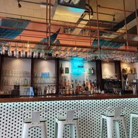 The bar with vegan cocktails at Unity Diner in East London