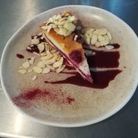Raspberry frangipane at Unity Diner in East London