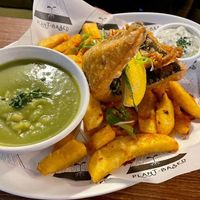 Tofush and Chips  at Unity Diner in East London