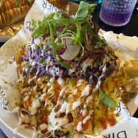 Bbq loaded fries  at Unity Diner in East London