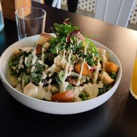 Chikken kale caesar salad at Unity Diner in East London
