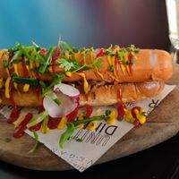 New York classic dawg at Unity Diner in East London
