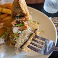 The tofish, tasted super fishy! at Unity Diner in East London