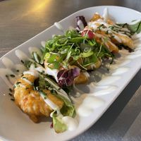 Prawn tempura  at Unity Diner in East London