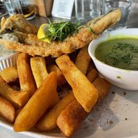 Tofish and chips  at Unity Diner in East London