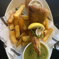 Tofish and chips  at Unity Diner in East London