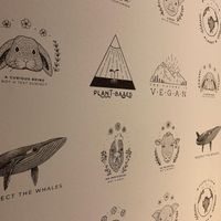 Vegan wallpaper   at Unity Diner in East London