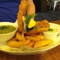 Tofish and chips at Unity Diner in East London