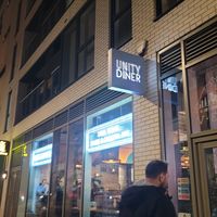 Outside at Unity Diner in East London