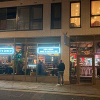 Outside at Unity Diner in East London