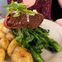 The close up of the 3D printed meat 😍  at Unity Diner in East London