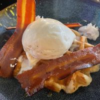 Bacon Waffle  at Unity Diner in East London