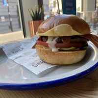 Double bacon cheezburger   at Unity Diner in East London