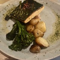 Pan seared cod fillet, tasted pretty much like salmon!  at Unity Diner in East London