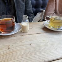 Breakfast tea and chamomile tea  at Unity Diner in East London